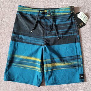 VANS 18" Era Boardshort Black/ Moroccan Blue Colorway Boys Size 28/16
